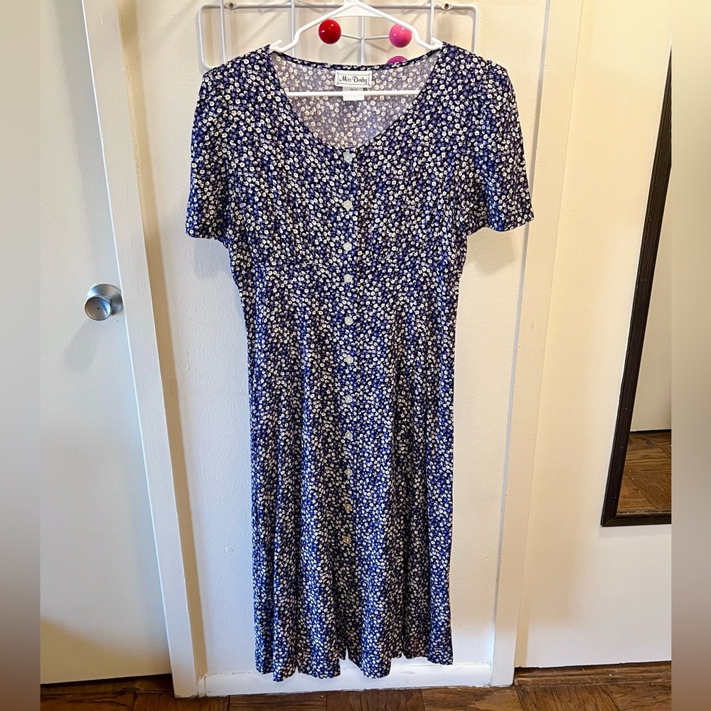 🌟2X HOST PICK!🌟 80s-90s Vintage 🪻 NOS Miss Dorby Floral Maxi-Dress